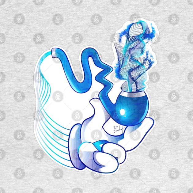 Blue cartoon hands modern and unique 2 by Cocobot